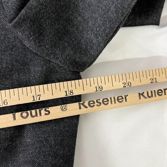 Cartonnier Gray Black Tuxedo Peplum Ruffle Long Sleeve Blazer Jacket Sz 10 Women - Picture 10 of 11